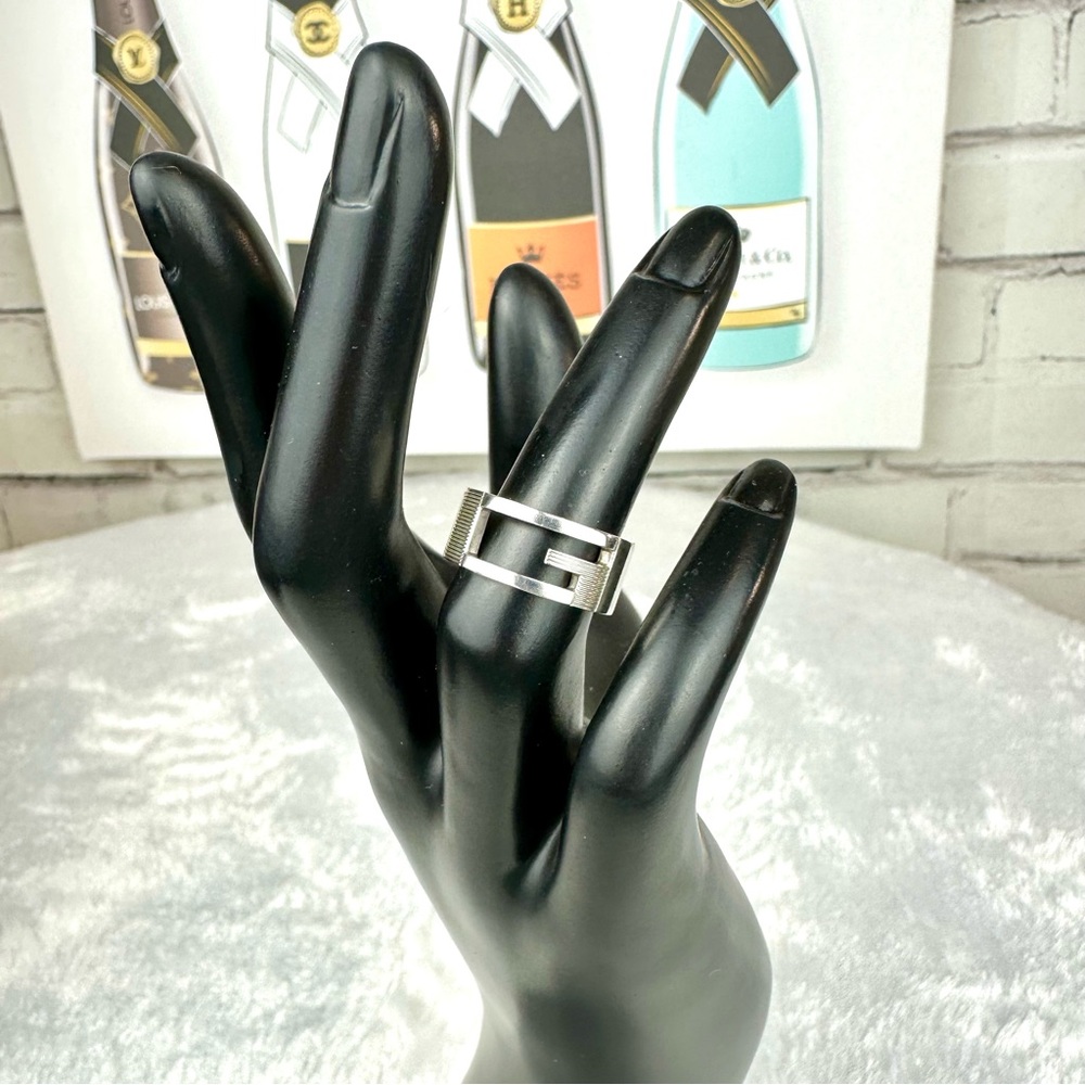 GUCCI Silver 925 Ring size 47 or 4.25 - Picture 1 of 13